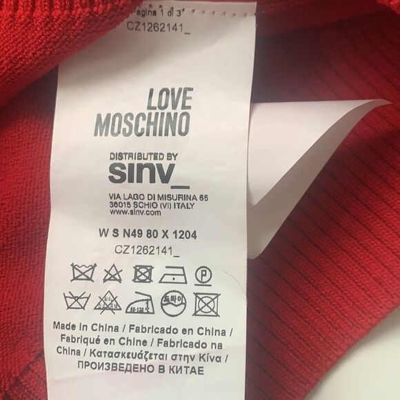 ❤️nwt Love Moschino Cropped Cut Out Zip Cardigan❤️ - Picture 7 of 12
